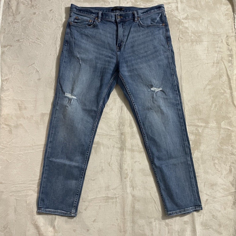 Banana Republic Jeans Mens Size 36 Athletic Tapered Fit Medium‎ Wash Blue Denim